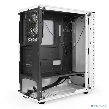Exegate EX294410RUS Корпус Miditower ExeGate Mistery Z4-NPX500 White (ATX, БП 500NPX с вент. 12см, 2*USB+1*USB3.0, HD аудио, белый, вент. 12 см с RGB подсветкой, пылевые фильтры, боковая панель - зака