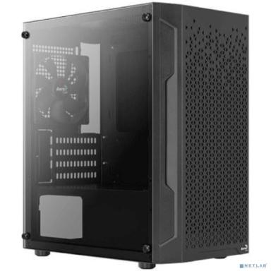 Корпус MiniTower AeroCool Trinity Mini-G-BK-v1 (mATX, Glass Window, USB3.2 Type A x2, USB2.0 x1, 120mm black x1) (4710562758610)