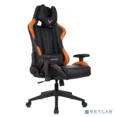 Кресло игровое Бюрократ Zombie VIKING 5 AERO черный/оранжевый эко.кожа с подголов. крестов. пластик (1364301)