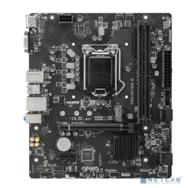 MSI PRO H510M-B { S1200, Intel®H470, 2xDDR4-2933 HDMI+VGA, 1xPCI-Ex16, 1xPCI-Ex1, 4xSATA3, 1xM.2, 8 Ch Audio, GLan, (4+4)xUSB2.0, (2+2)xUSB3.2, 1xPS/2"}