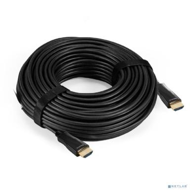 Exegate EX294700RUS Активный оптический кабель HDMI ExeGate EX-CC-HDMI2-30.0 (19M/19M, v2.0, 30м, 4K UHD, Ethernet, позолоченные контакты)