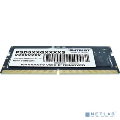 Память DDR5 16GB 5600MHz Patriot PSD516G560081S Signature RTL PC5-44800 CL46 SO-DIMM 288-pin 1.1В single rank Ret