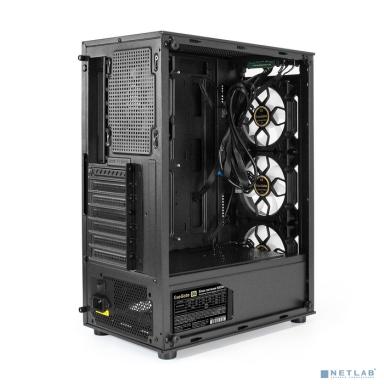 Exegate EX294977RUS Корпус Miditower ExeGate i3 BASE-NPX500 (ATX, БП 500NPX с вент. 12 см, с окном, 1*USB+1*USB3.0, аудио, 4 вент. 12см с RGB подсветкой)