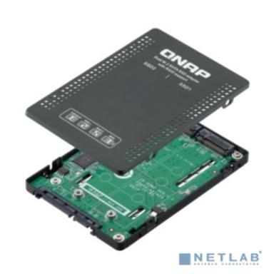 QNAP QDA-A2MAR Адаптер для накопителей, 2,5". 2 слота M.2 2280 SATA SSD. Скорость передачи 6 Гбит/c.  