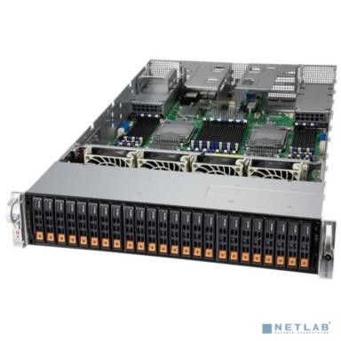 Supermicro SYS-240P-TNRT SERVER SYS-240P-TNRT (X12QCH+, CSE-218HTS-R2K08P) 4x Socket P+ LGA-4189, 48DIMM, X710-TM4 2x 10G RJ45 + 2x 10G SFP+ port; 24 Hot-swap 2.5"" NVMe/SAS3/SATA3 drive bays