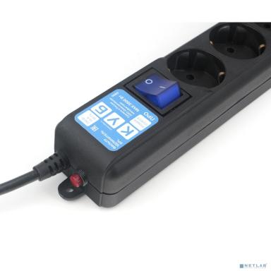 PowerCube Фильтр-удлинитель PRO (SPL6-16B-5M) 5.0м, 6 розеток,16А, черный графит