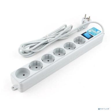 PowerCube Фильтр-удлинитель PRO (SPL6-16-P-3М) 3.0м, 6 розеток,16А, белый