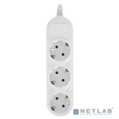 PowerCube Удлинитель (PPC-3-1,5М) 1.5м, 3 розетки, 10А, без выключателя, белый