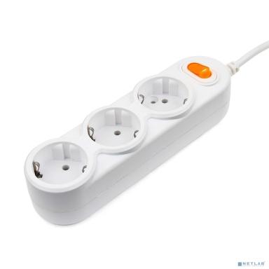 PowerCube Удлинитель (PC-2-1,5M) 1.5м, 3 розетки, 10А, с выключателем, белый