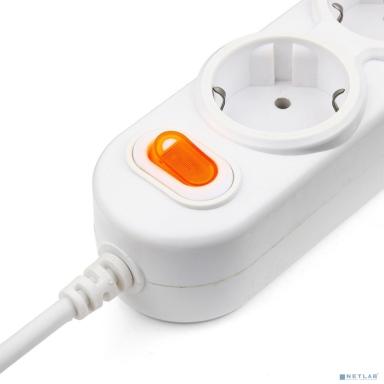 PowerCube Удлинитель (PC-2-3M) 3.0м, 3 розетки, 10А, с выключателем, белый