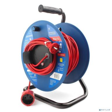PowerCube Удлинитель на пласт.катушкуе (PC20203) 50м, 1 розетка б/з, 10А