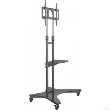 Стойка для телевизора Cactus CS-ST31, 37-75", напольный, мобильный,  черный  [cs-st31bk]
