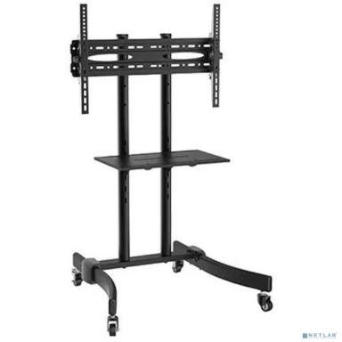 Стойка для телевизора Cactus CS-ST1030BK, 37-70", напольный, мобильный,  черный