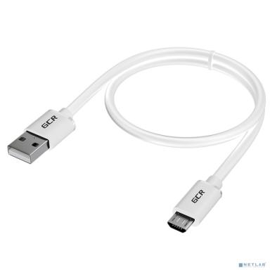 GCR Кабель 0.5m MicroUSB, белый, быстрая зарядка, 28/24 AWG, GCR-53230
