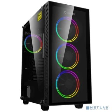 Gamemax Draco XD ATX case, black, w/o PSU, w/1xUSB3.0+1xUSB2.0, w/3x12cm ARGB GMX-FN12-DBB front fans, w/1x12cm ARGB GMX-FN12-DBB rear fan