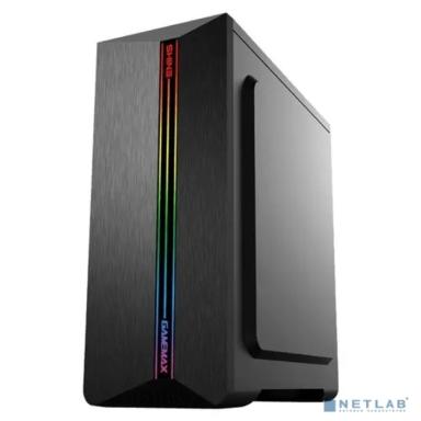 Gamemax Shine G517 ATX case, black, w/o PSU,w/1xUSB3.0+2xUSB2.0, HD-Audio , w/1x12mm FR1x12cm Ring ARGB Fan(FN-12Rainbow-N)