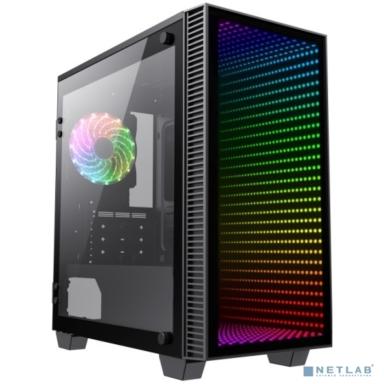 Gamemax Mini Abyss mATX case, black, w/o PSU, w/2xUSB3.0, w/1x12cm ARGB rear fan (FN-12Rainbow-M)