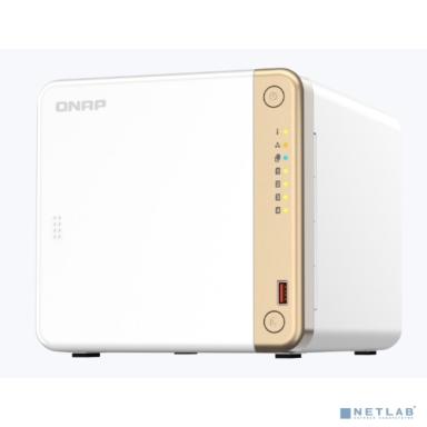 Сетевое хранилище без дисков/ channel QNAP TS-462-4G NAS 4 HDD trays, 2 x M.2 NVMe PCIe Gen 3 x1, 2-core Intel Celeron N4505 2.9 GHz, 4 GB RAM (1 x 2GB + RAM-2GDR4T0-SO-2400) up to 16 GB (2 x 8GB), 1x