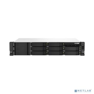 Сетевое хранилище без дисков/ SMB QNAP TS-864eU-RP-8G NAS, 8-tray 3,5"/2,5" w/o HDD, 4-core Intel Celeron N5095 2.0-2.9 GHz, 8GB DDR4 max, 2x2.5GbE LAN, 2U Rackmount, 2x300W PSU.  W/o rail kit RAIL-B0