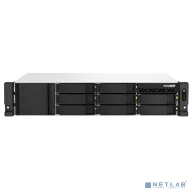 Сетевое хранилище без дисков/ SMB QNAP TS-873AeU-RP-4G NAS 8 HDD trays, 2x 2.5 GbE. 64-bit 4-core AMD V1500B 2,2 GHz, 4 GB. RAM (1*4 GB) up to 32GB (2*16 GB), 2 x M2 2280 (PCIe Gen3 x 1), 2xPSU W/o ra