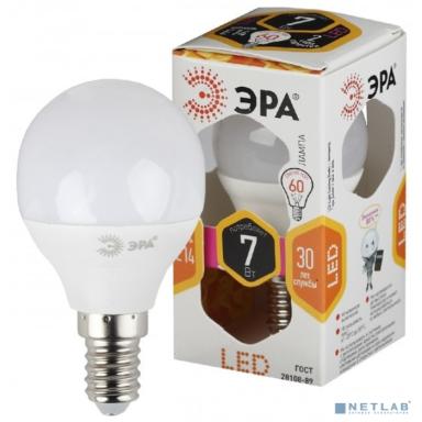 ЭРА Б0020548 Лампочка светодиодная STD LED P45-7W-827-E14 E14 / Е14 7Вт шар теплый белый свет  	