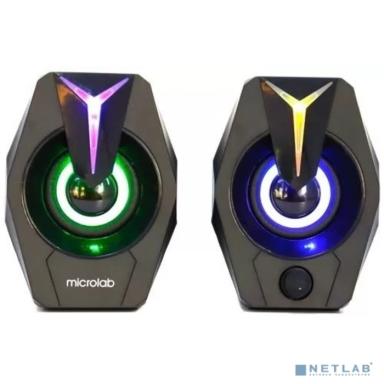 MICROLAB B26 черный {3 Вт x2, Гармонические искажения: < 0,5% (1 Вт 1 кГц), Частотная характеристика: 120 Гц - 20 кГц, Отношение сигнал/шум: > 65 дБ}