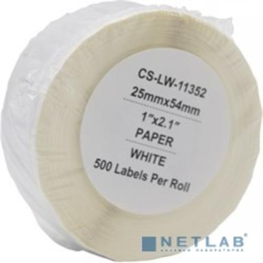 Этикетки Cactus CS-LW-11352 сег.:54x25мм черный белый 500шт/рул Dymo Label Writer 450/4XL