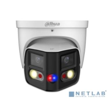 DAHUA DH-IPC-PDW3849P-A180-E2-AS-PV-0280B Уличная купольная IP-видеокамера DUO с ИИ и активным сдерживанием 2x 4Мп, 1/2.7” CMOS, моторизованный объектив 2.8мм, видеоаналитика, ИК 25м, LED 20м
