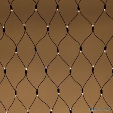 ЭРА Б0051898 Гирлянда ERAPS-SKW2 светодиодная новогодняя сеть 2x3 м тёплый белый свет 300 LED черный каучук IP65