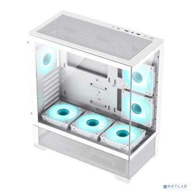 GameMax Корпус Vista AW White без БП (MID-TOWER,Бел.,Зак. стекло, USB3.0, Type-C, 6*120ARGB+cont)