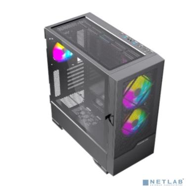 Powercase Kratos, Tempered Glass, 2х 140mm +1x 120mm ARGB fan + ARGB HUB, чёрный, E-ATX  (CKR-A3)
