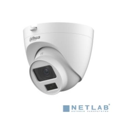 DAHUA DH-HAC-HDW1200CLQP-IL-A-0360B-S6 Уличная турельная HDCVI-видеокамера с интеллектуальной двойной подсветкой 2Мп, объектив 3.6мм, ИК 20м, LED 20м, IP67, корпус: пластик, быстрый монтаж
