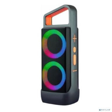 Ginzzu GM-915B (10Вт, TWS, 150Гц-18КГц, динамики 2х2,0", 1500мАч, AUX, USB-flash, микро SD,  FM-радио, RGB