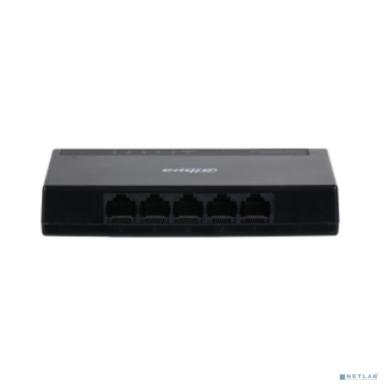 DAHUA DH-PFS3005-5GT-L 5-портовый гигабитный неуправляемый коммутатор, 5xRJ45 1Gb, коммутация 10 Гбит/с, MAC-таблица 2K, пластик