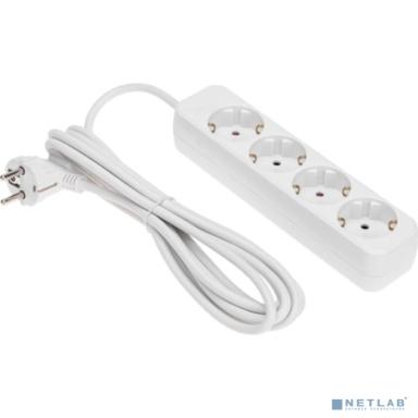 Rexant  13-4026 Удлинитель STANDARD 4 гнезда, 3м, 3х1,0мм?, с/з, белый 