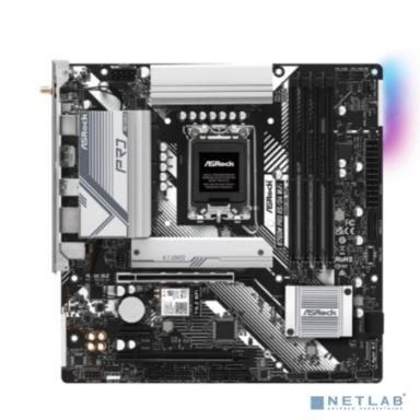 Asrock B760M PRO RS/D4 WIFI, Socket 1700, Intel®B760, 4xDDR4-3200, HDMI+DP, 2xPCI-Ex16, 1xPCI-Ex1, 4xSATA3(RAID0/1/5/10), 2xM.2, 8 Ch Audio, 1x2.5GLan, WiFi, 