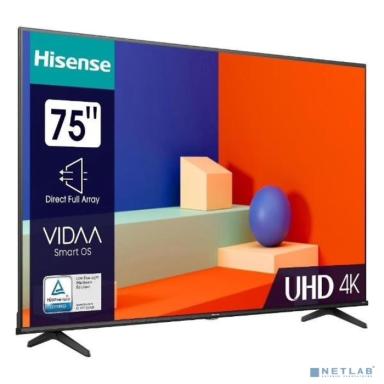 Hisense 75" 75A6K черный 4K Ultra HD 60Hz DVB-T DVB-T2 DVB-C DVB-S DVB-S2 USB WiFi Smart TV