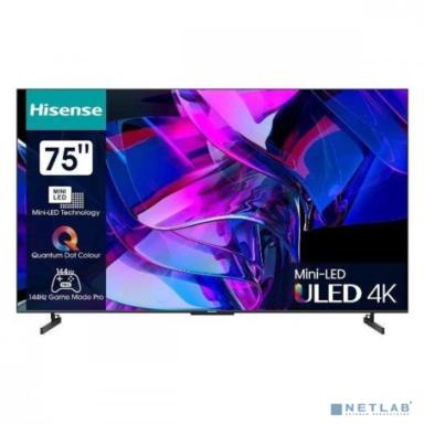 Hisense 75" 75U7KQ темно-серый 4K Ultra HD 120Hz DVB-T DVB-T2 DVB-C DVB-S DVB-S2 USB WiFi Smart TV