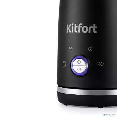 Капучинатор, Kitfort, КТ-785, Мощность 500W, Ёмкость 0.3л, Пластиковый корпус, Вспенивание без нагрева, Вспенивание с нагревом, Плотная пенка с нагревом, Черный