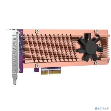 Плата расширения/ QNAP QM2-2P-344A 2 x M.2 22110 or 2280 PCIe (Gen3 x4) NVMe SSD slots, Low-profile flat and Full-height brackets included.