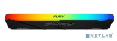Память оперативная/ Kingston 16GB 3733MT/s DDR4 CL19 DIMM 1Gx8 FURY Beast RGB