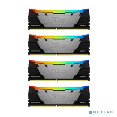 Память оперативная/ Kingston 64GB3200MT/s DDR4 CL16DIMM (Kit of4)1Gx8 FURYRenegadeRGB