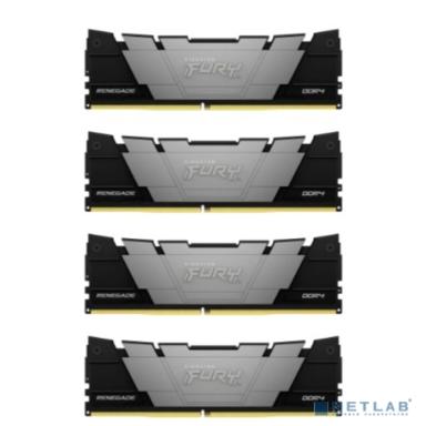 Память оперативная/ Kingston 64GB3600MT/s DDR4 CL16DIMM (Kit of4)1Gx8 FURYRenegadeBlack