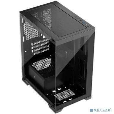 1STPLAYER MIKU Mi2 Black / mATX / 3x120mm LED fans / Mi2-BK-3F1