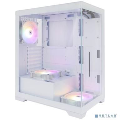 1STPLAYER MIKU Mi7 White / ATX / 3x120mm LED fans / Mi7-WH-2F1R-W-1F1-W