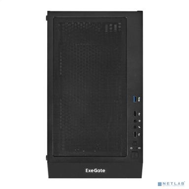 Exegate EX296319RUS Корпус Miditower ExeGate EVO-5001A-700NPX (ATX, БП 700NPX с вент. 12 см, 2*USB+1*USB3.0+HD Audio, черный, 3 вент.12см с RGB подсветкой, боковая панель - закаленное стекло)