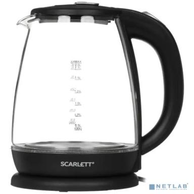 Электрический чайник, Scarlett, SC-EK27G80, Мощность 1800 Вт, Объем 2 л, Материал корпуса: Стекло, Индикатор уровня воды, Внутренняя подсветка