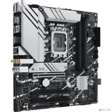 ASUS PRIME B760M-A WIFI (Socket 1700, mATX, 4xDDR5(128GB), 2xHDMI 2.1/DP, 3xPCIe 4.0x16, 1xLAN (2.5GbE), Wi-Fi, BT, 4xSATA 6Gb/s, 2xM.2, 2xUSB 3.2, 4xUSB 2.0, 1xPS/2)