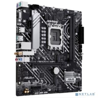 ASUS PRIME H610M-A WIFI (Socket 1700, mATX, 2xDDR5(96GB), VGA/DP/HDMI, 1xPCIe 4.0x16/1xPCIe 3.0, 1xLAN, Wi-Fi, BT, 4xSATA 6Gb/s, 2xM.2, 1xUSB 3.2, 4xUSB 2.0, 2xPS/2)
