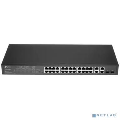 TP-Link SL2428P Коммутатор JetStream Smart с 24 портами RJ45 10/100 Мбит/с, 4 гигабитными портами RJ45 и 2 комбинированными портами RJ45/SFP